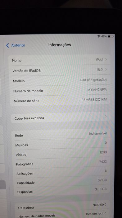 iPad 8ª geração 32gb