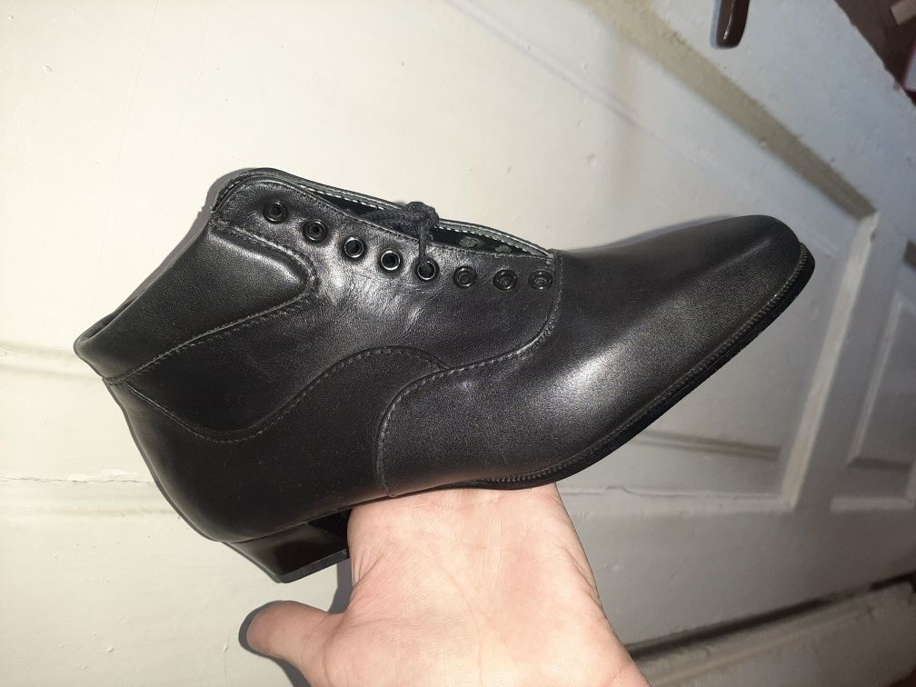 Botki retro vintage niski obcas sznurowane 37 39 40