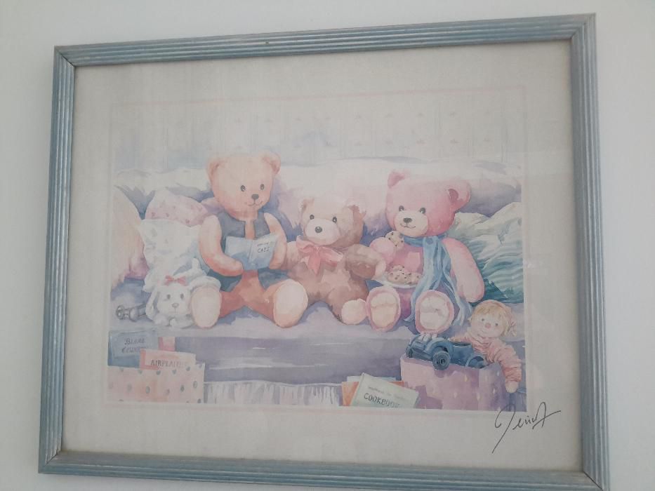 Quadros quarto criança com ursinhos