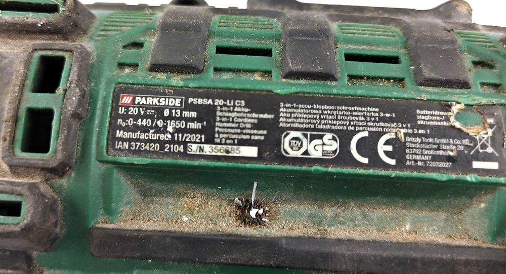 Wkrętarka Parkside zasilanie akumulatorowe 20 V PSBSA 20-Li C3