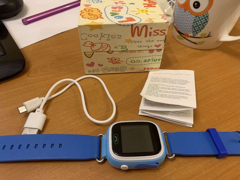 Детские телефон-часы с GPS-трекером Q90