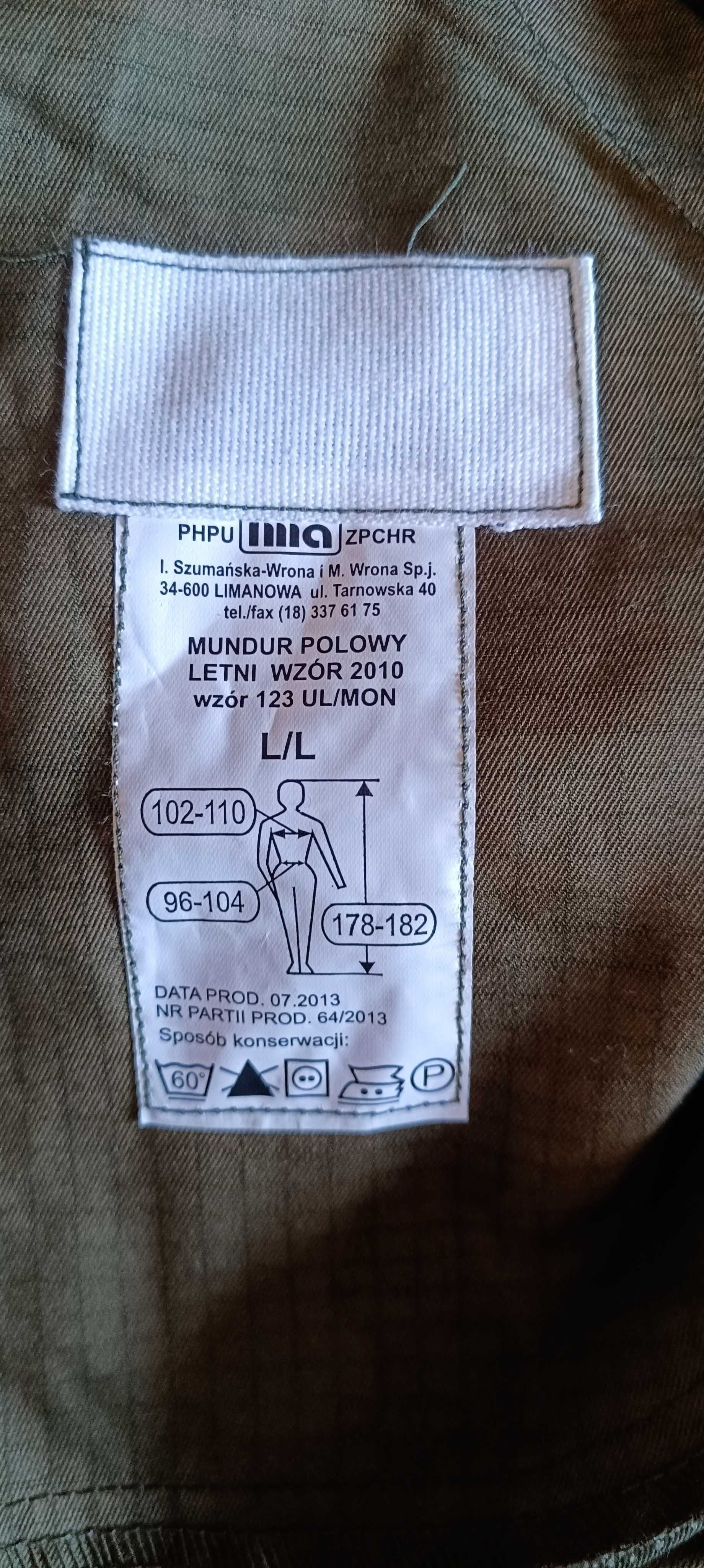 Spodnie od munduru polowego letniego wz.2010, 123 UL MON L/L