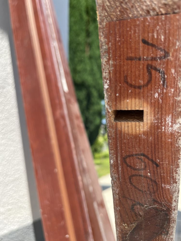 Drewniane skrzydło drzwi i ościeżnica (wc, łazienka)