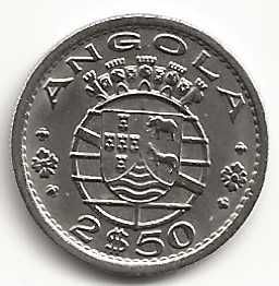 2$50 Centavos de 1967, Republica Portuguesa, Angola