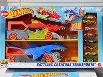 Автовоз hot wheels акула + автовоз дракон набір машинок 10шт вилс трек