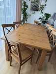 Stół ikea i 8 krzesel
