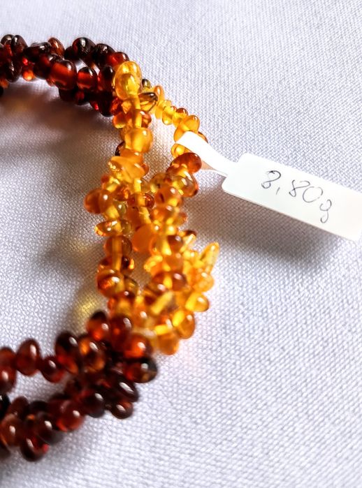 Bransoletka z Bursztynu Bałtyckiego nowa