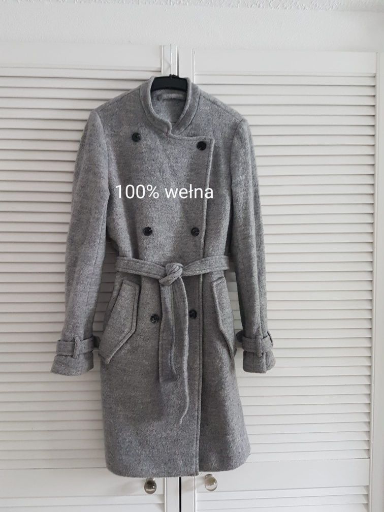 Wełniany płaszcz Samsøe Samsøe