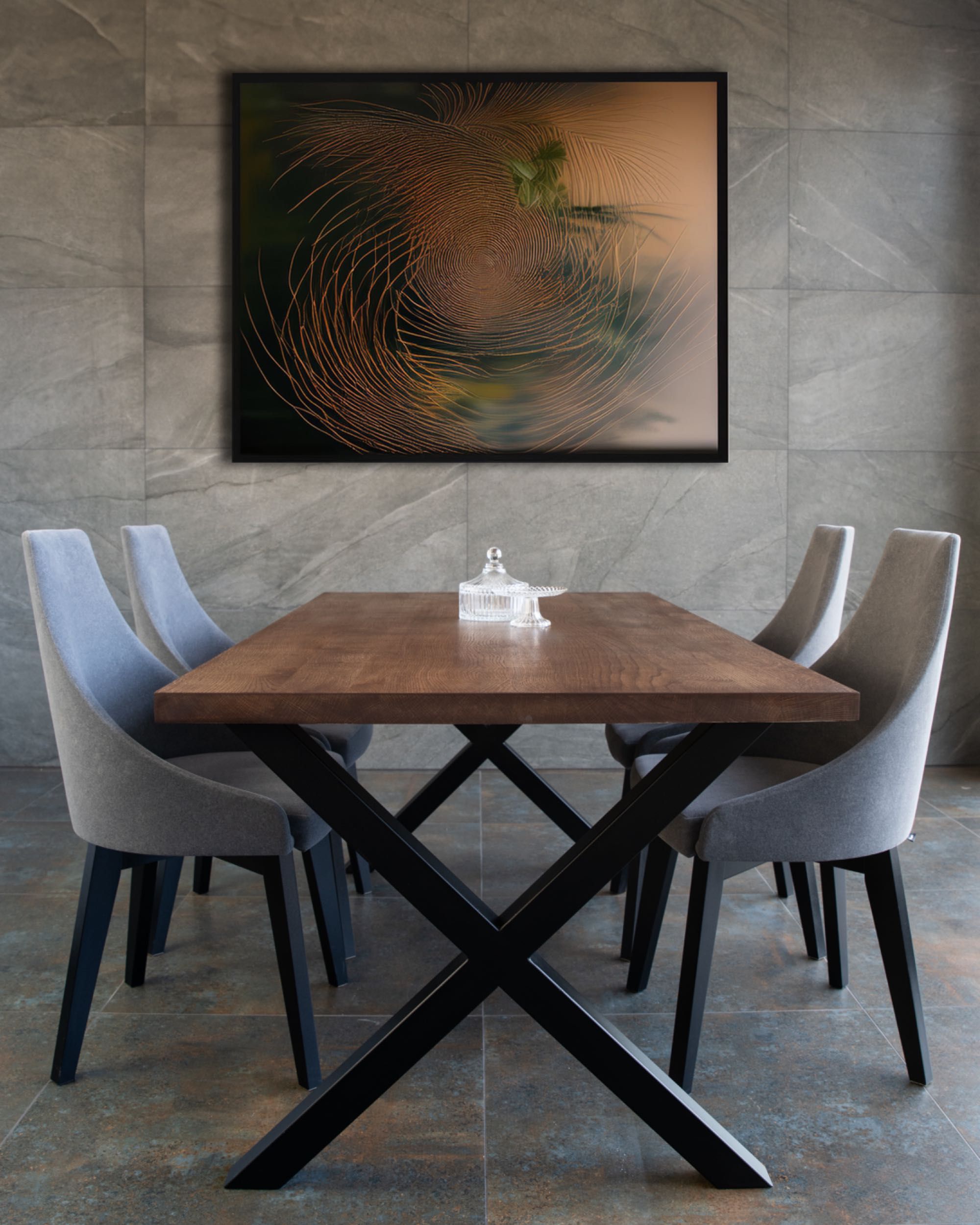 Stół dębowy z litego drewna do jadalni 180x80 cm