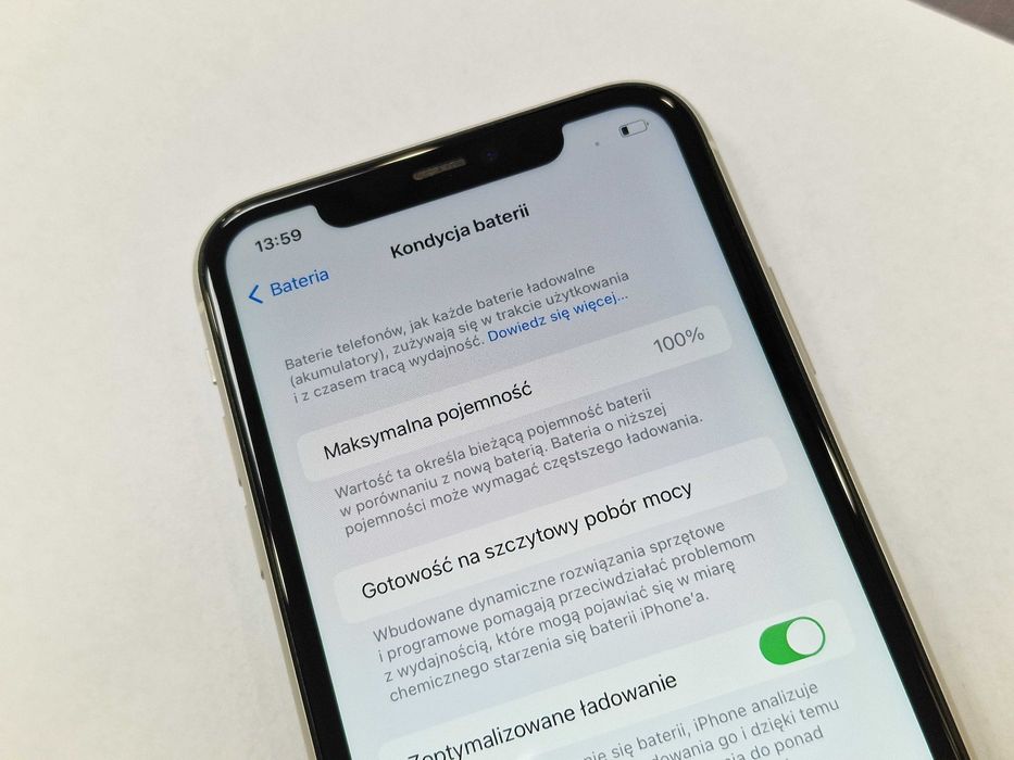 Iphone 11 64GB/ White/ Biały/ Bateria 100%/ Gwarancja/ Grade A- + łado