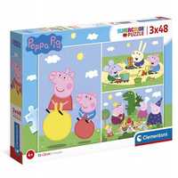 Clementoni Puzzle Świnka Peppa 3x48 elementów