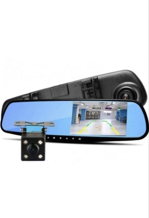 Видеорегистратор – зеркало Blaсkbox DVR AK47 с камерой заднего вида ∙