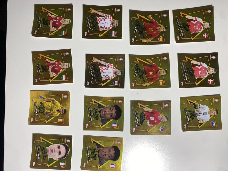 Cromos com assinatura do Euro 2024 da Topps
