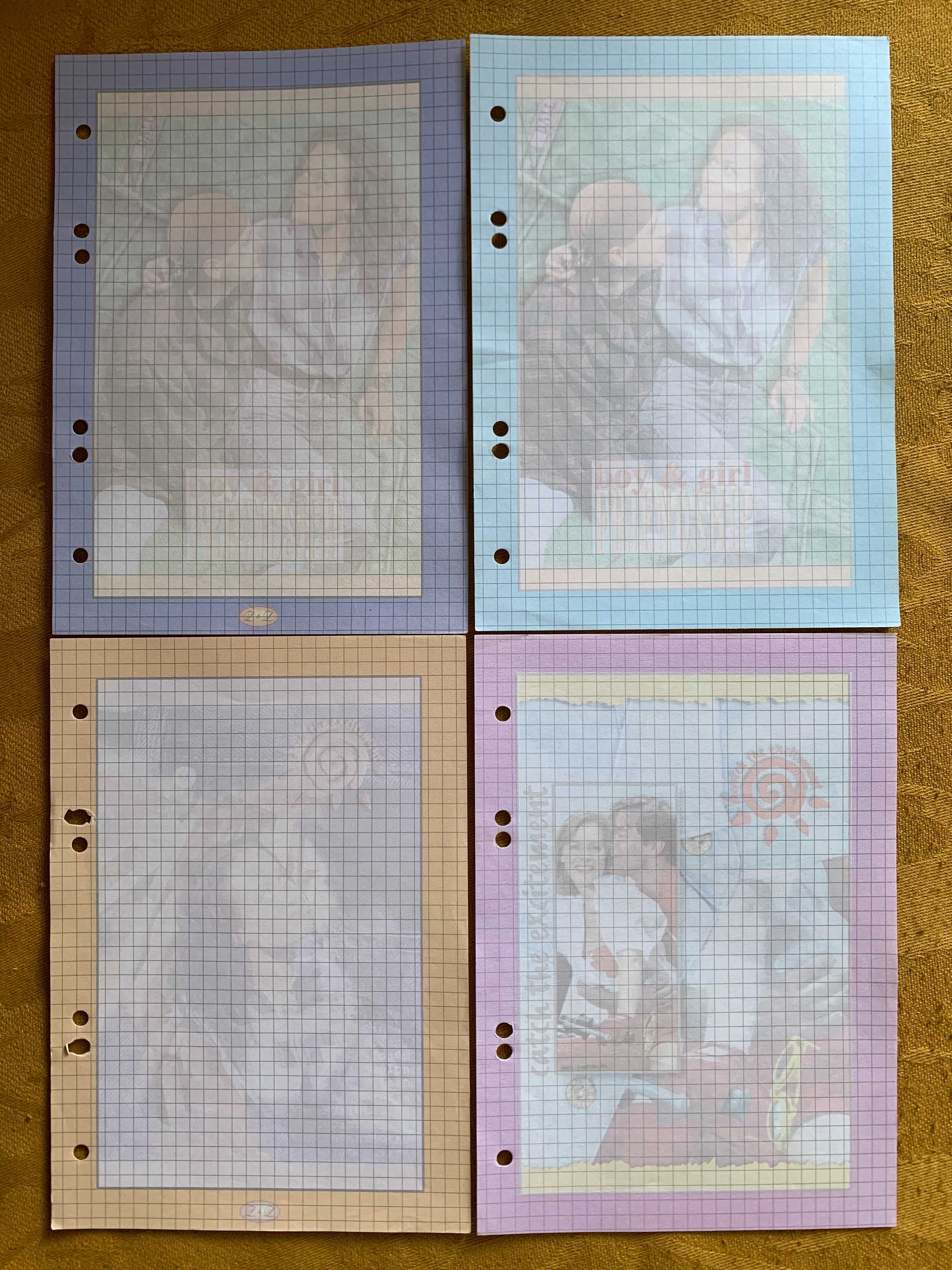 Karteczki kartki A5 do segregatora lata 90-te kolekcja