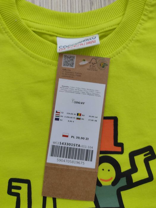 NOWA ~ COCCODRILLO, rozmiar 104, bokserka / koszulka na ramiączkach