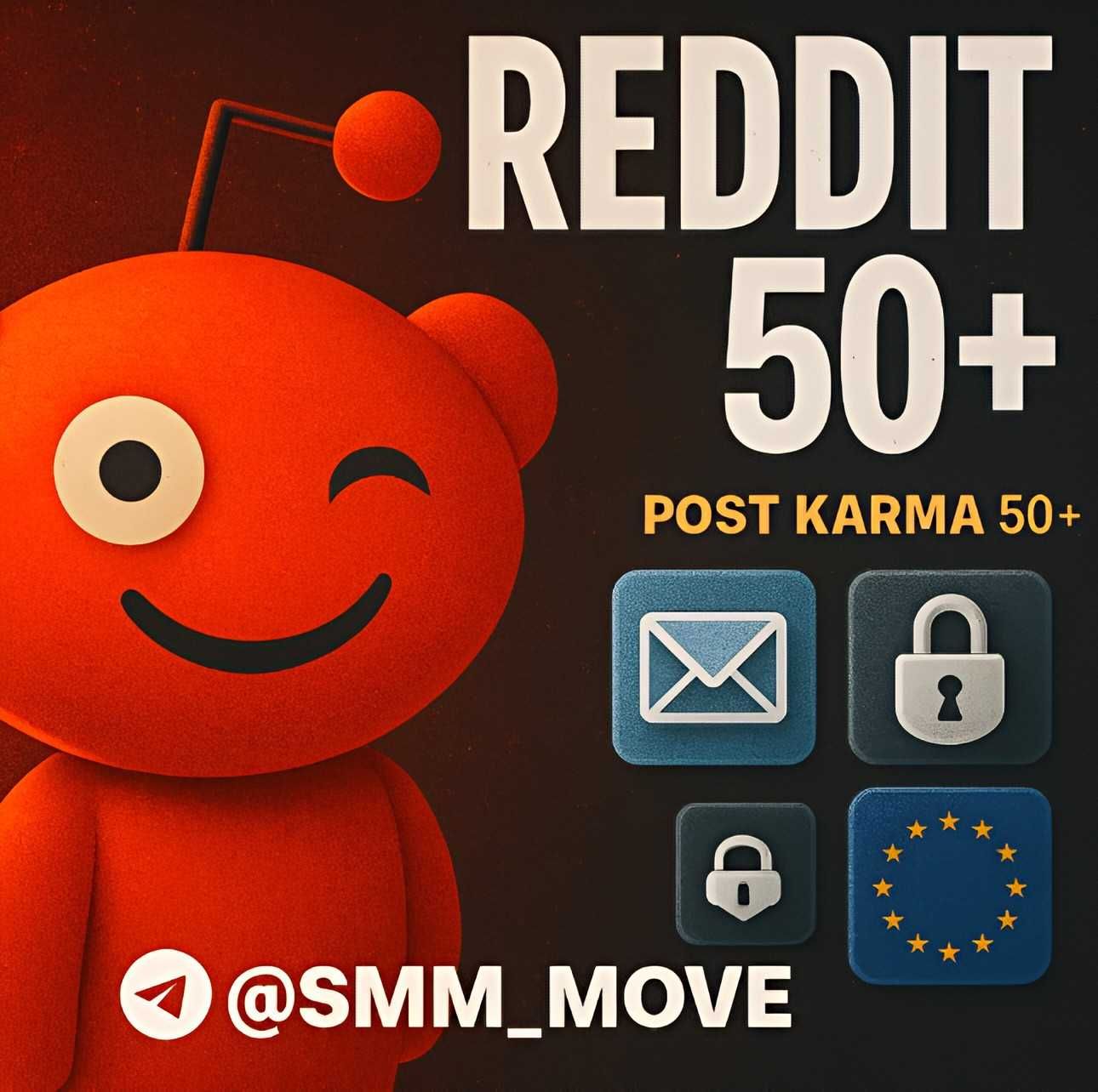 Reddit аккаунты | Post Karma 50+ | EU IP | 2FA включена