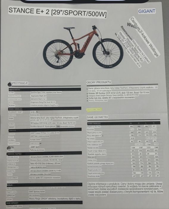 Giant Stance E+2 Jak nowy 330 km!!