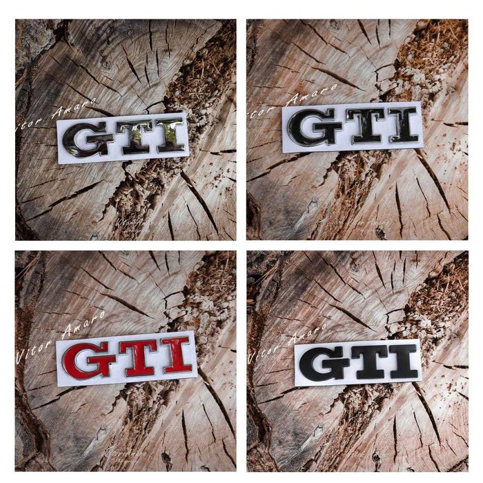 Simbolo/Logo GTI para Volkswagen Golf Mala (4 Cores) | NOVOS