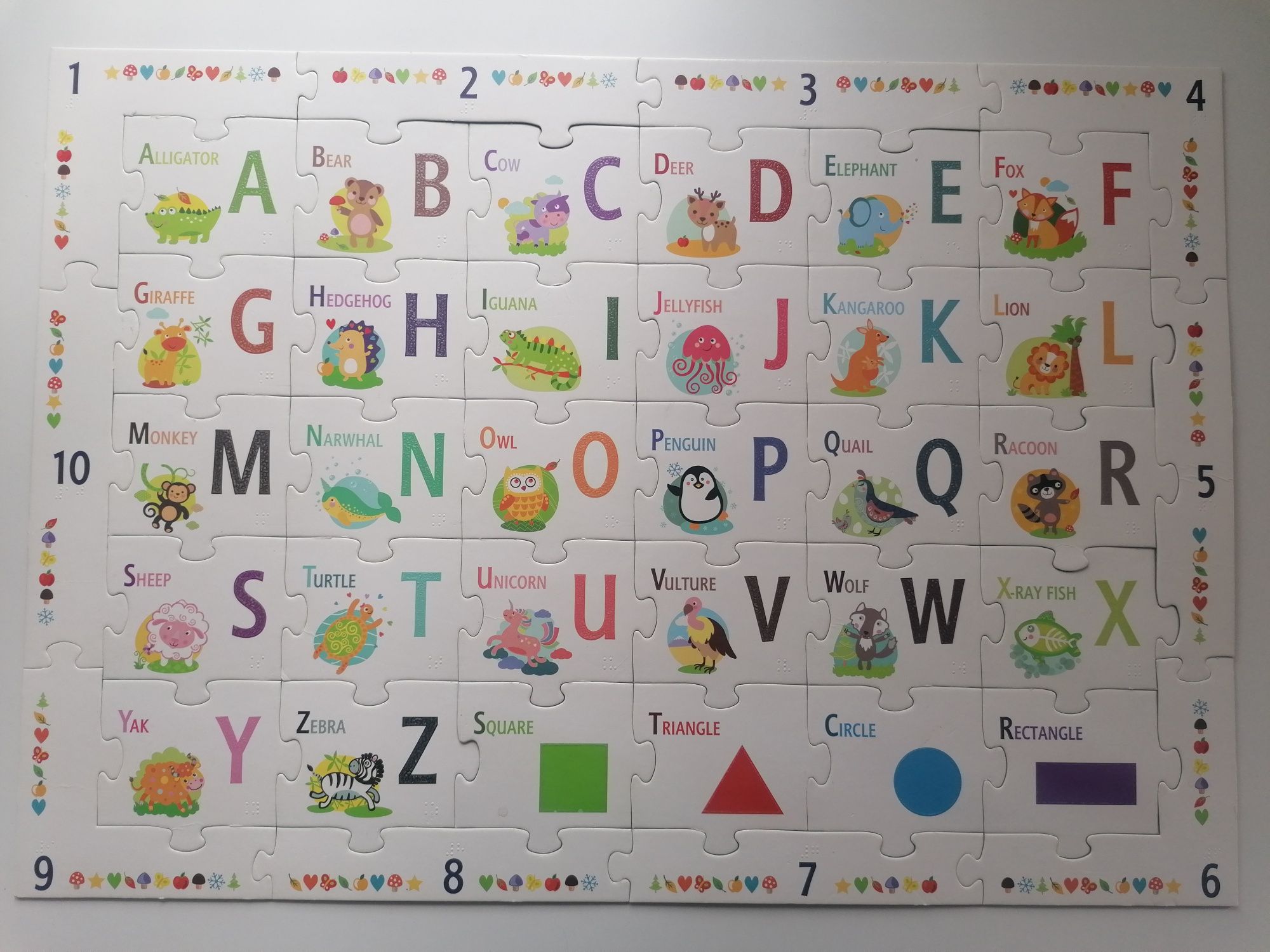 Puzzle trefl Zoo alfabet angielski