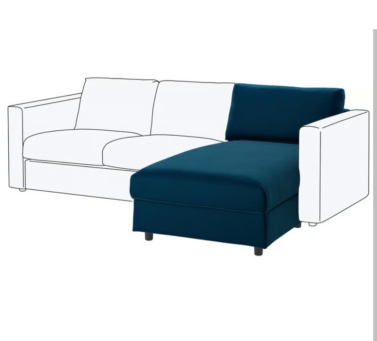 VIMLE
Pokrycie sekcji szezlonga, Djuparp ciemnozielononiebieski