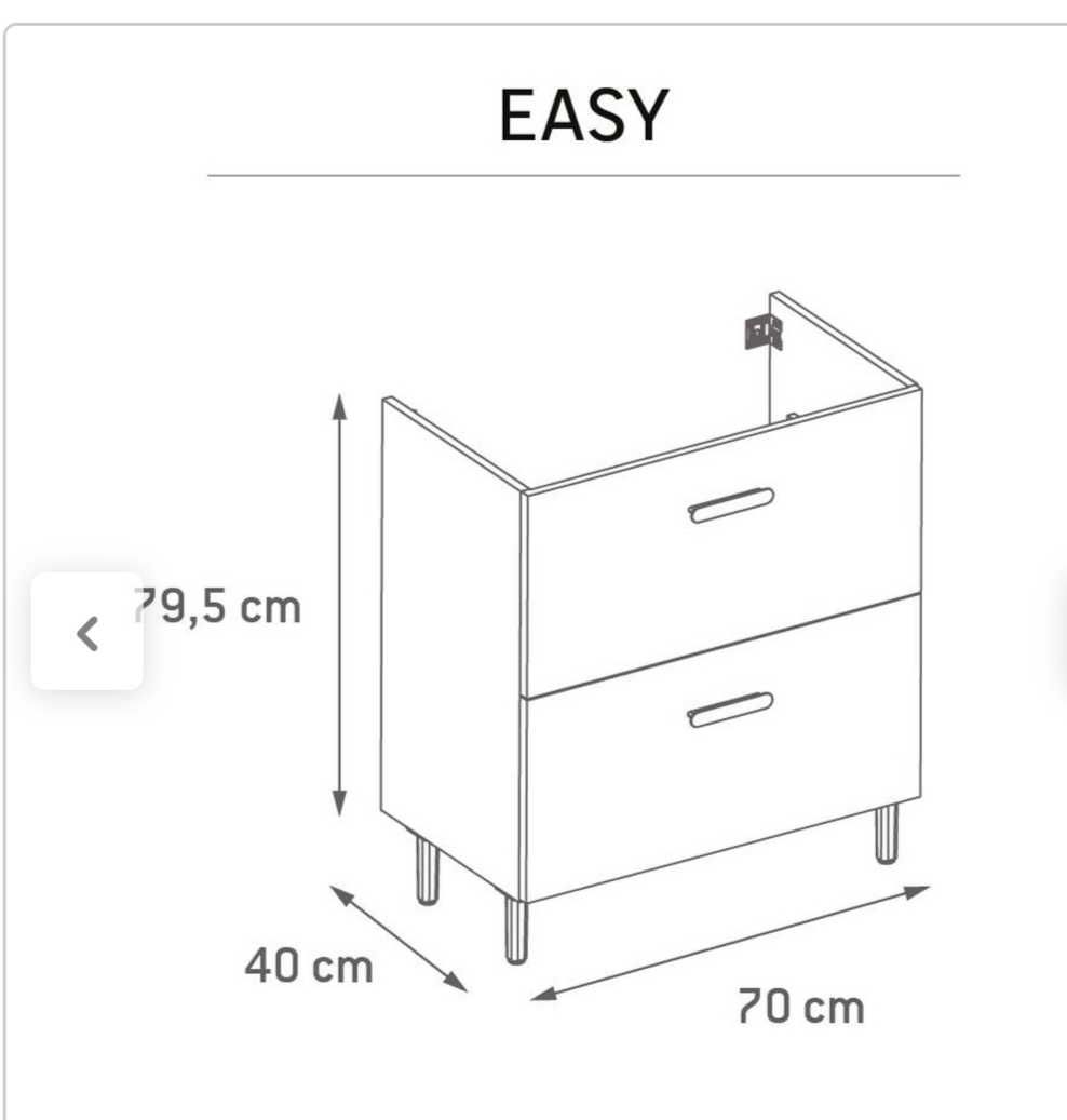 Szafka pod umywalkę Sensea szafka łazienkowa 70 x40 Dębowa Brąz