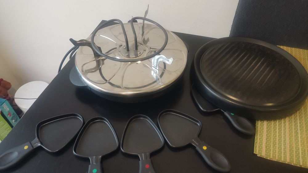 Kit rachette eletrico com 6 posições para aquecer o queijo