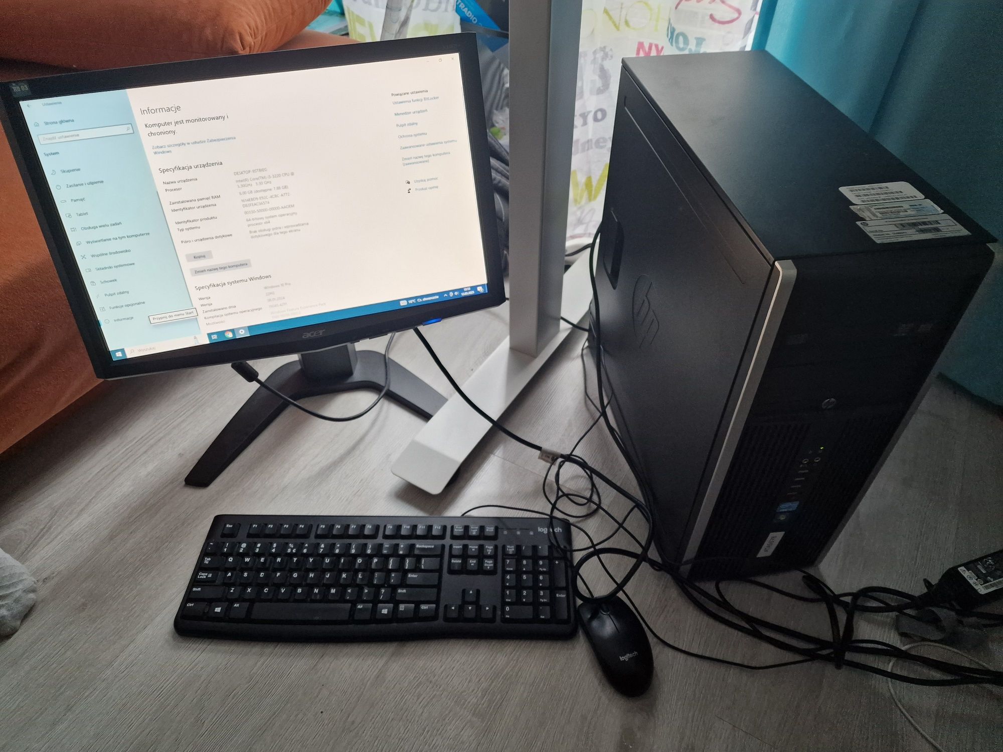Komputer stacjonarny HP Windows 10 8gb