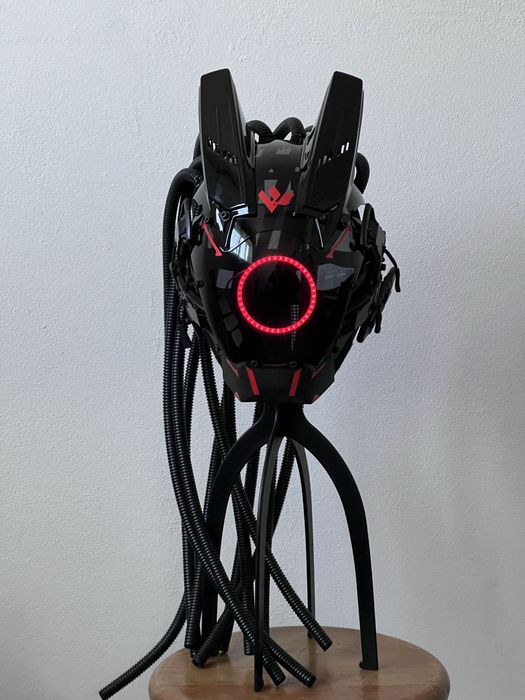 Máscara Cyberpunk Premium com Luz LED