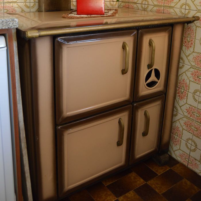 Fogão a lenha de aquecimento e cozinha