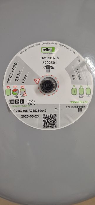 Reflex N8 Wzbiorcze Naczynie Przeponowe