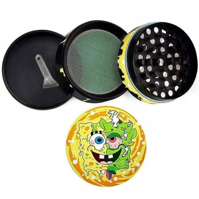 Młynek do suszu konopii grinder crusher Spongebob marichuana