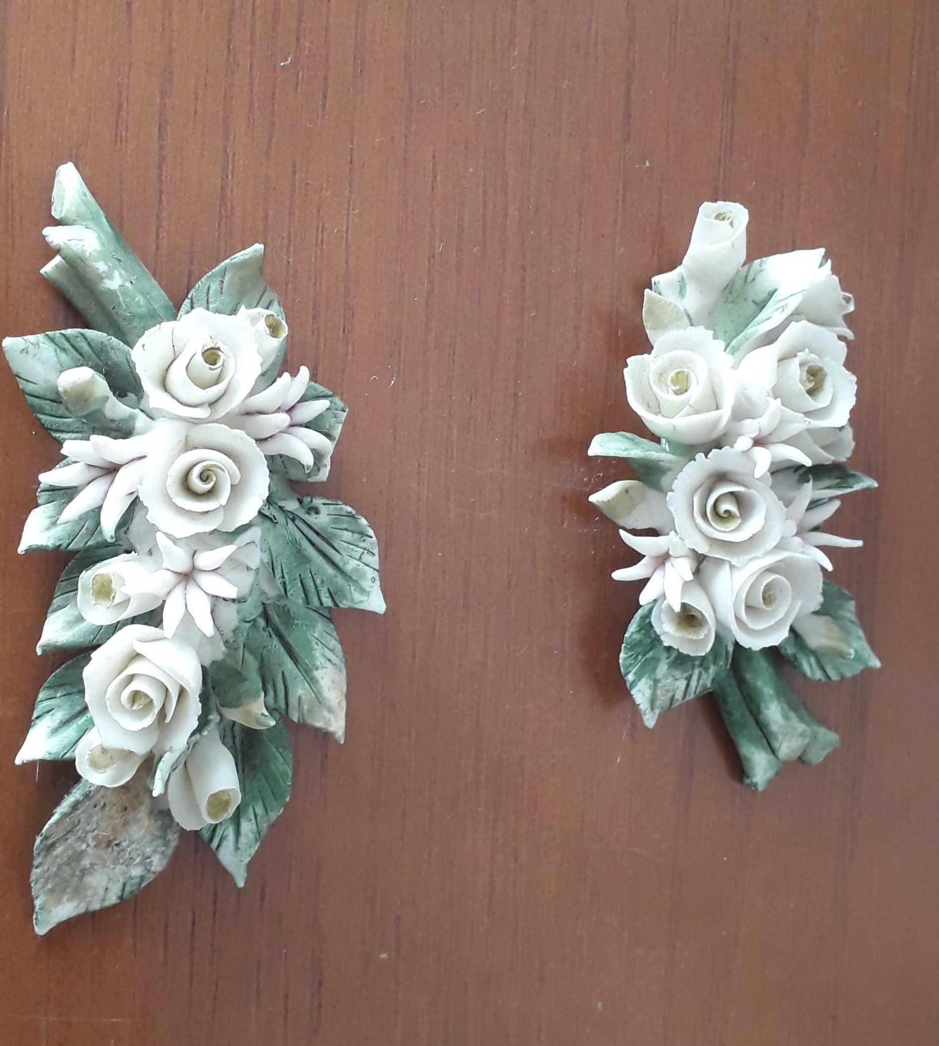 Ramos de flores em rosa, branco e verde