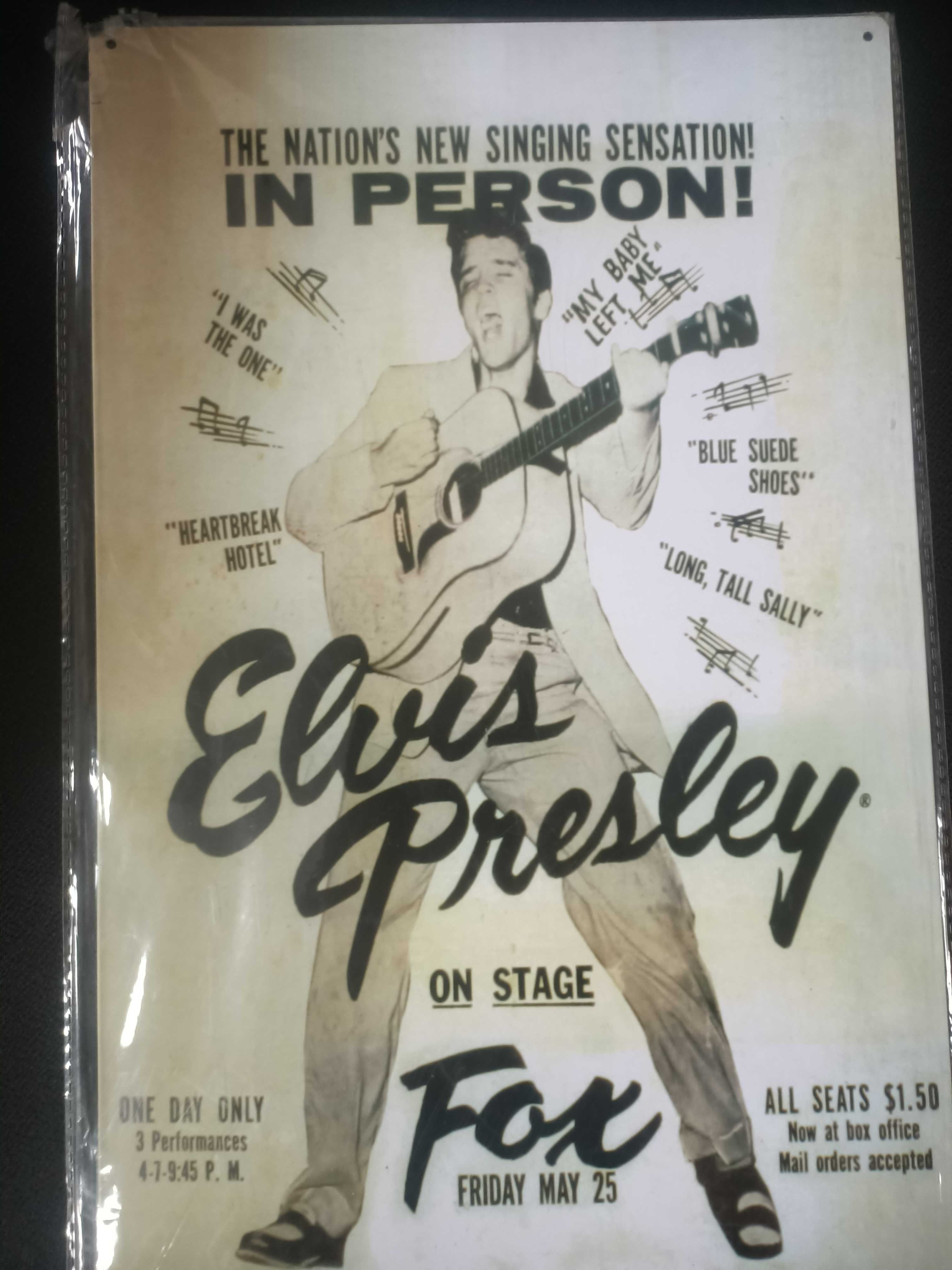 Tabliczka metalowa Elvis Presley 25x40