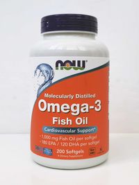 Рыбий жир омега-3 Now Foods, 180 EPA/120 DHA, 200 капсул