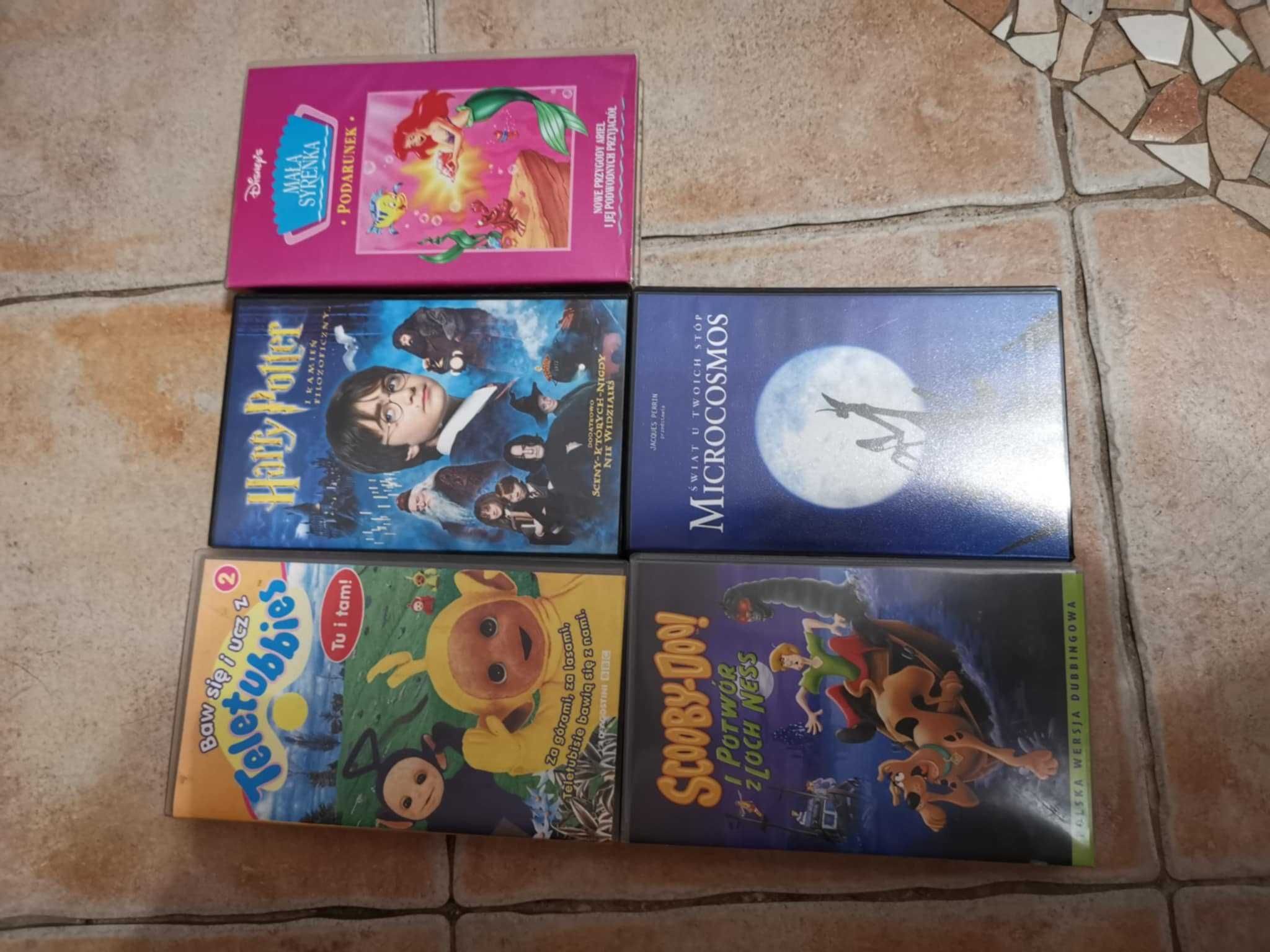 Zestaw kaset VHS Tom&Jerry, Harry Potter, Mała Syrenka itp. ORYGINAŁY