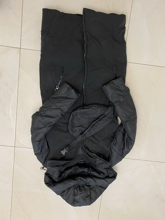 Пальто пуховик с сумкой через плечо