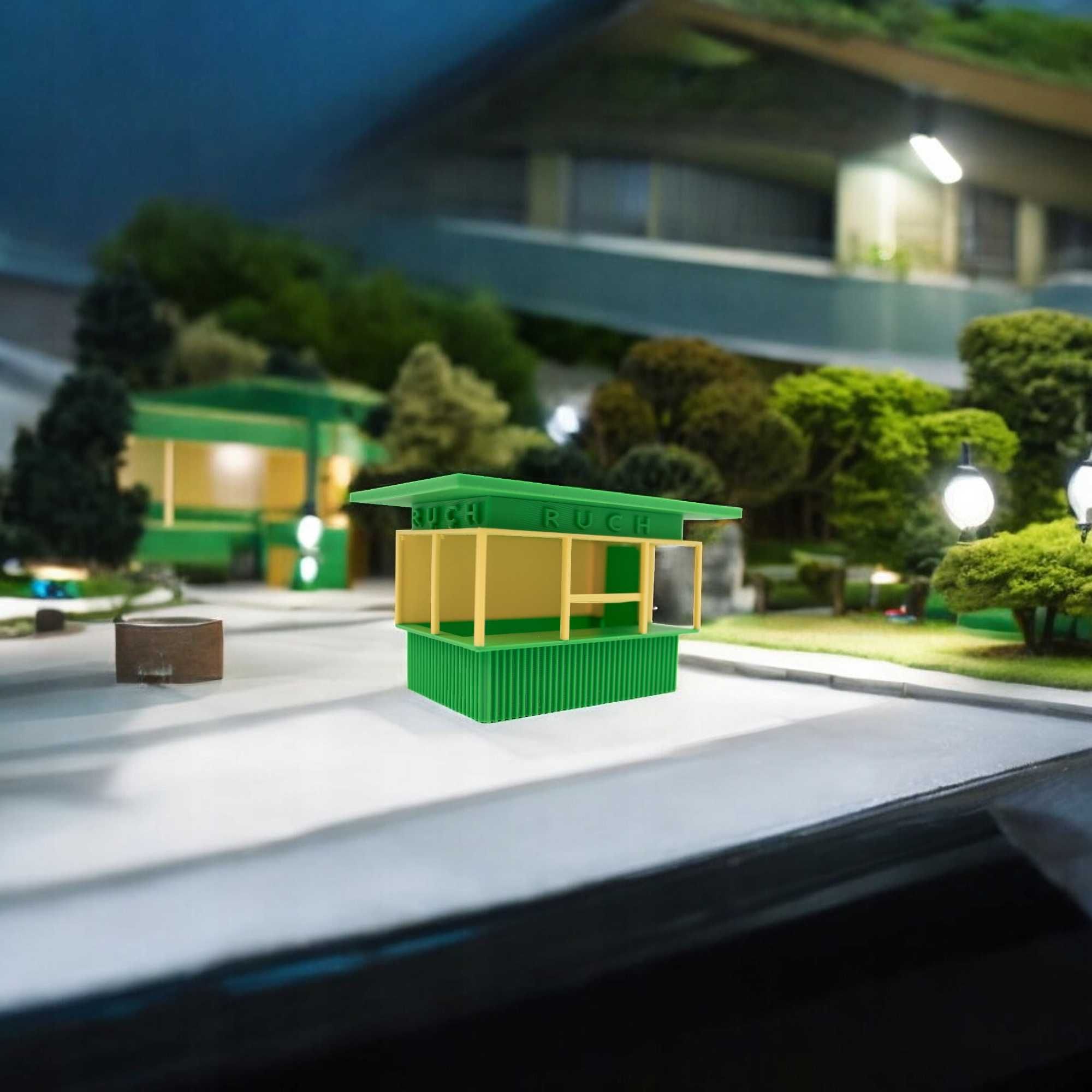 Kiosk ruchu z lat 80-90 3d SKALA 1:43 Modelarstwo Diorama