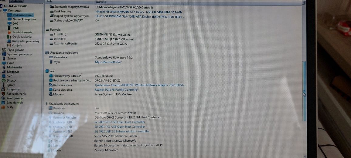 LG LGE50 Core2Duo 2100MHz .Ram4Gb, Hdd\250GB, Gwarancja