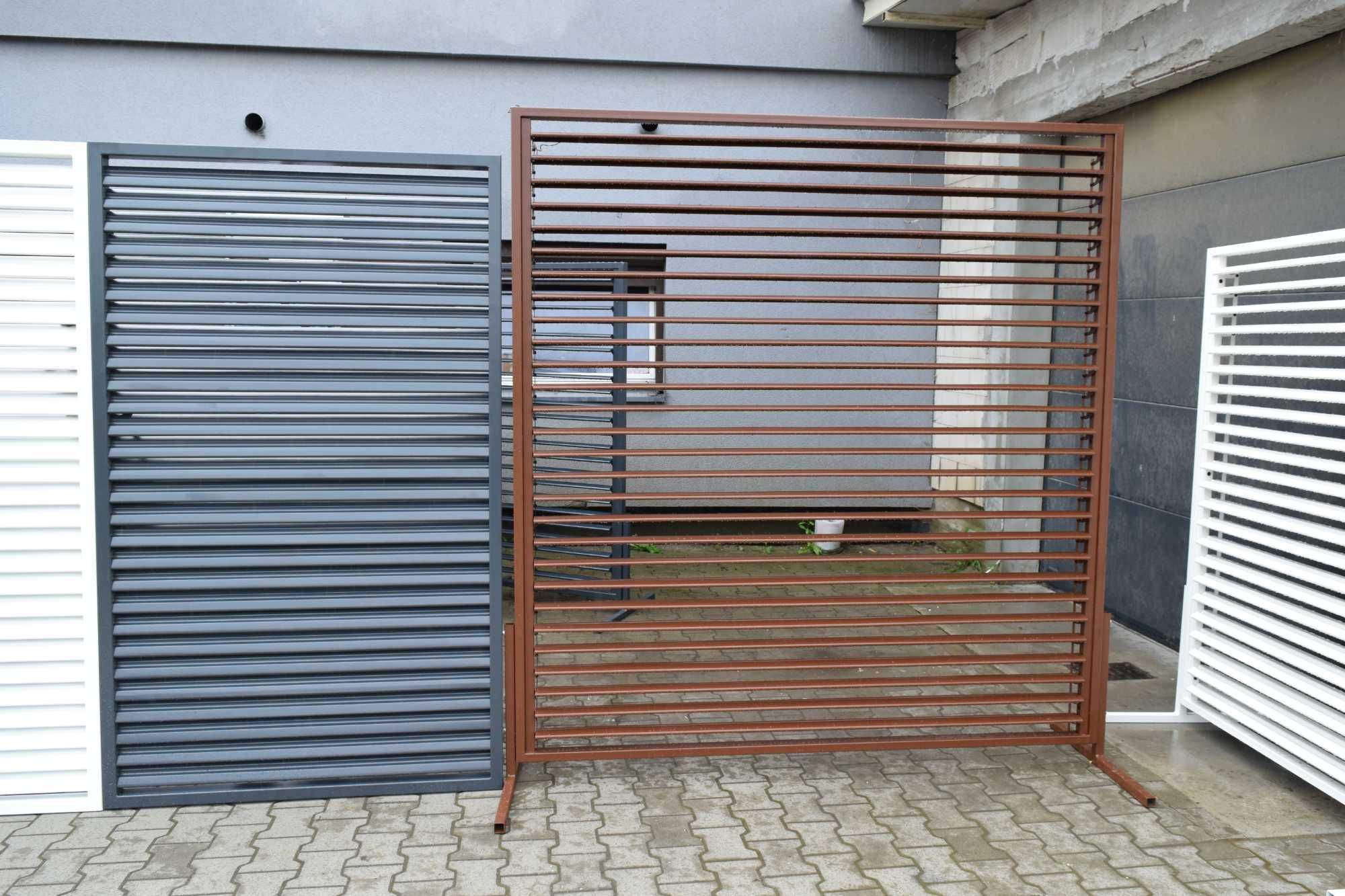 Panel  żaluzjowy metalowy  na taras, balkon ruchoma deseczki metalowe