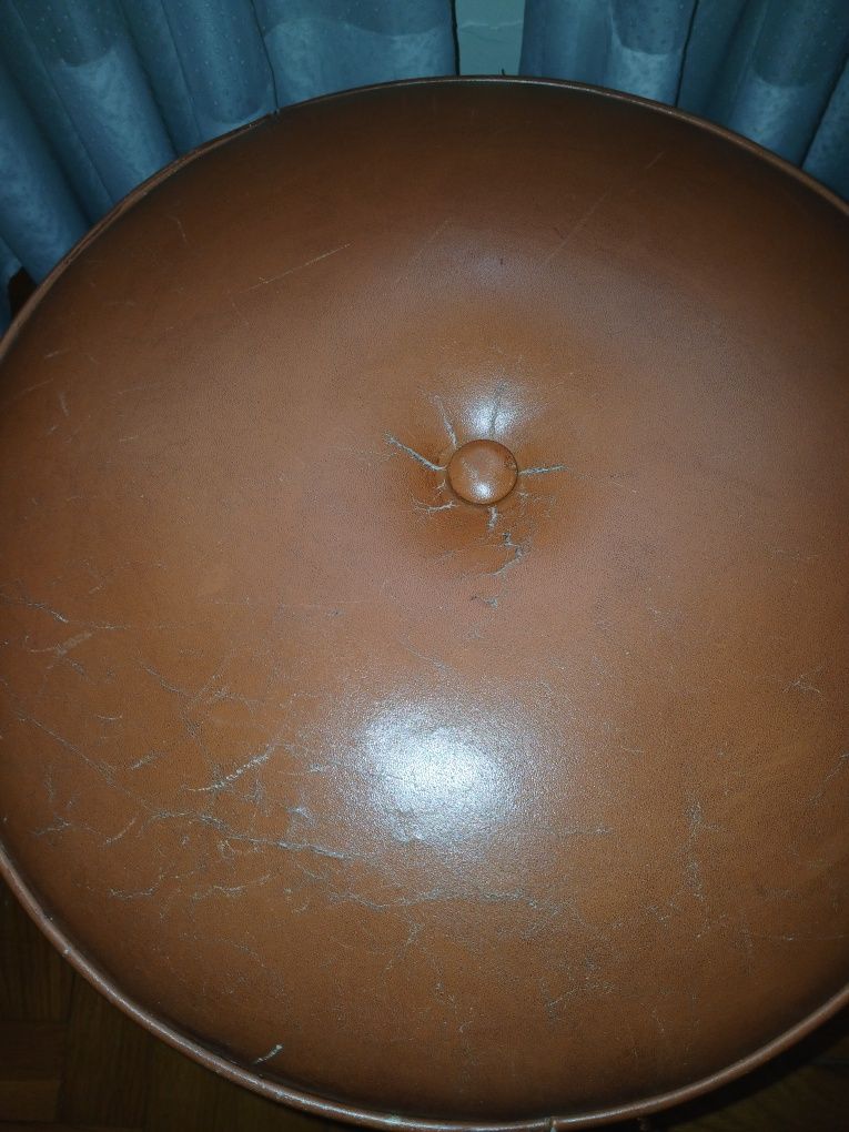Banqueta vintage pele