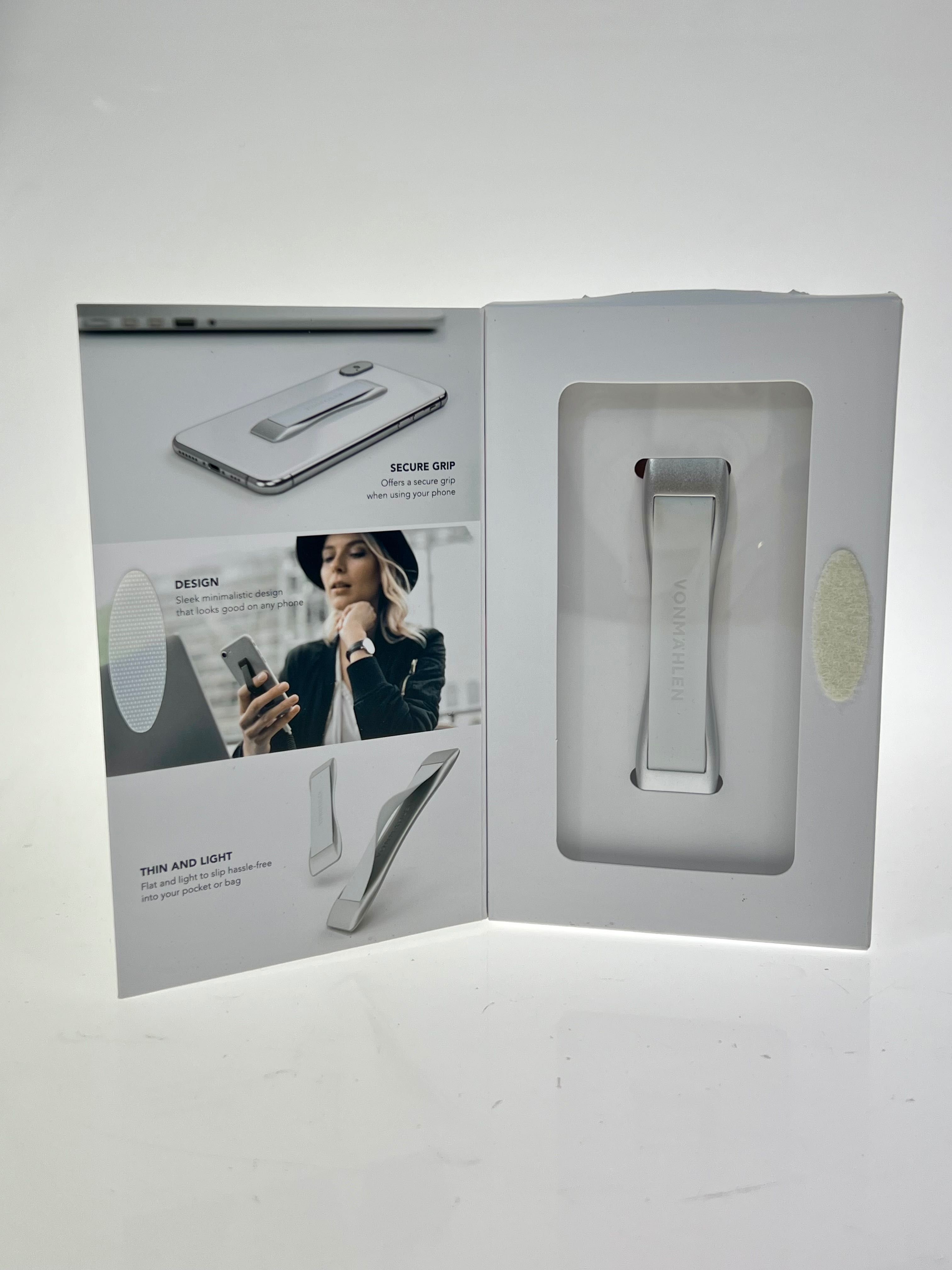 VONMÄHLEN – aluminiowy uchwyt na palec na telefon komórkowy