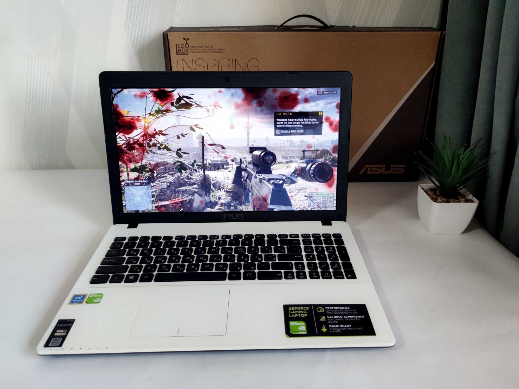 Бюджетный игровой Asus 15.6 /SSD+HDD/4 ядра/Nvidia/8GBDDR/Новый АБК