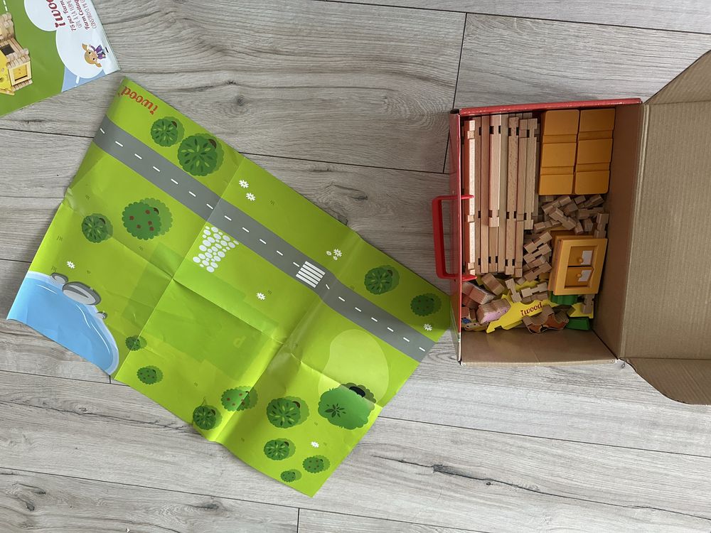 Drewniana farma domek