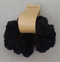 Gumkę do włosów - scrunchie z wełny ręcznie robiona - handmade