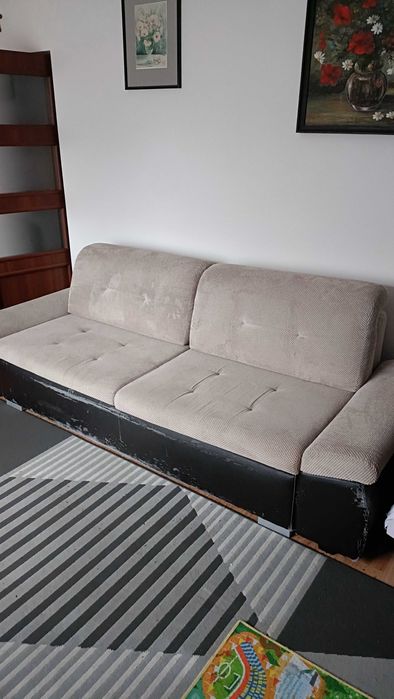 Sofa rozkładana z funkcją spania i fotel