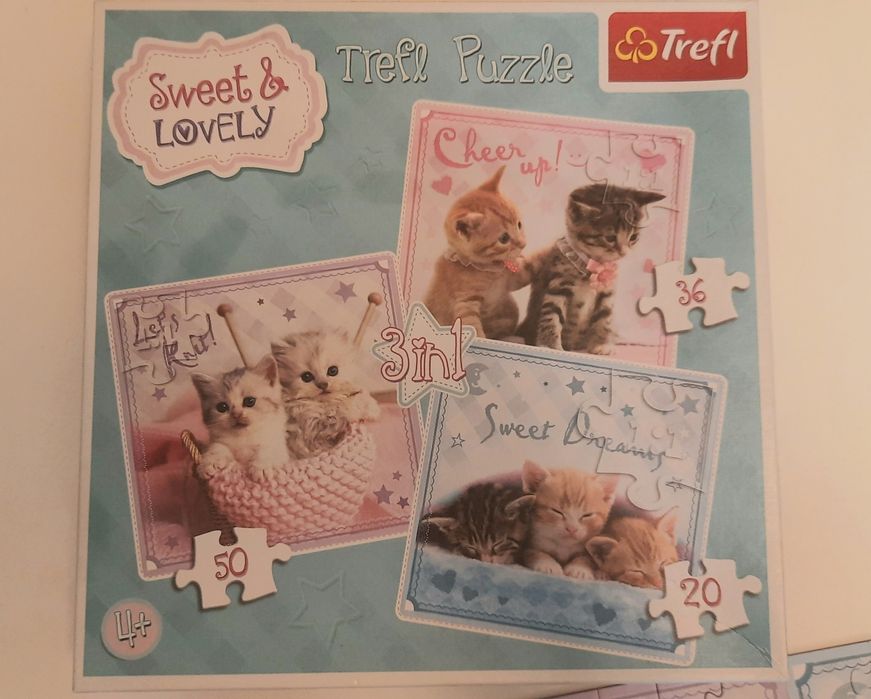 Puzzle Trefl kotki 50, 36, 20 elementów, 4+