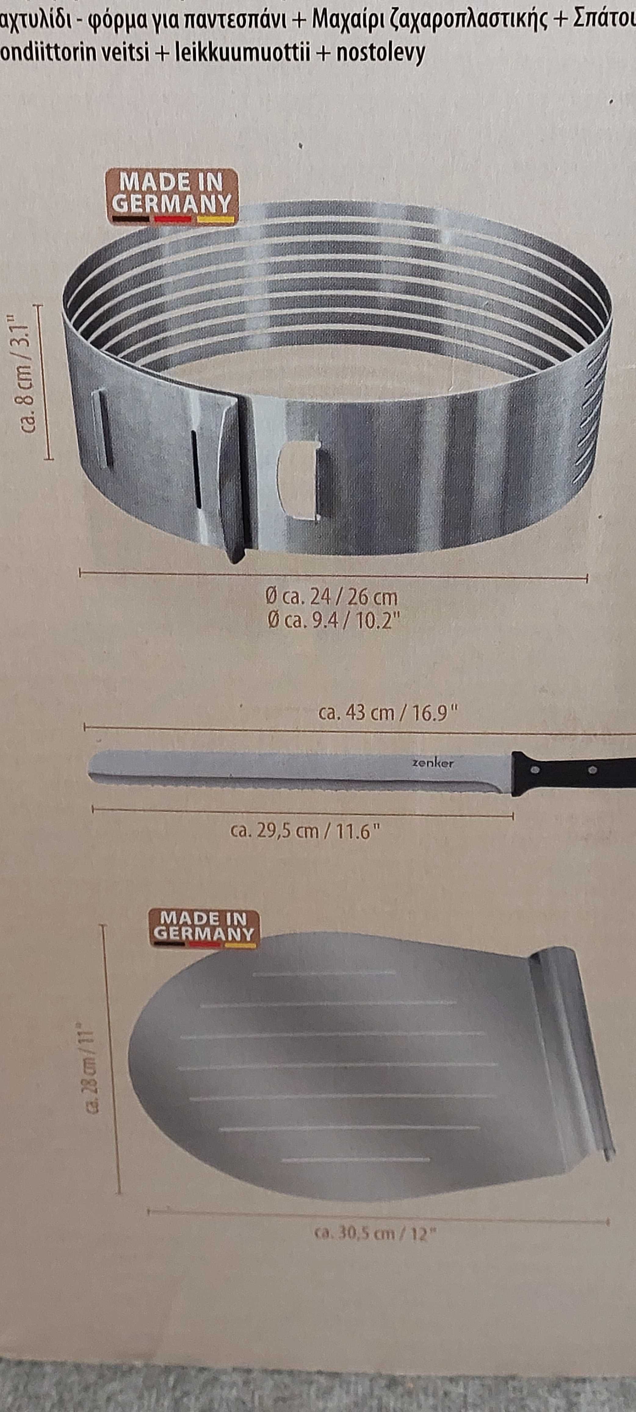 forma Zenker do krojenia dzielenia biszkoptu tortu nóż taca