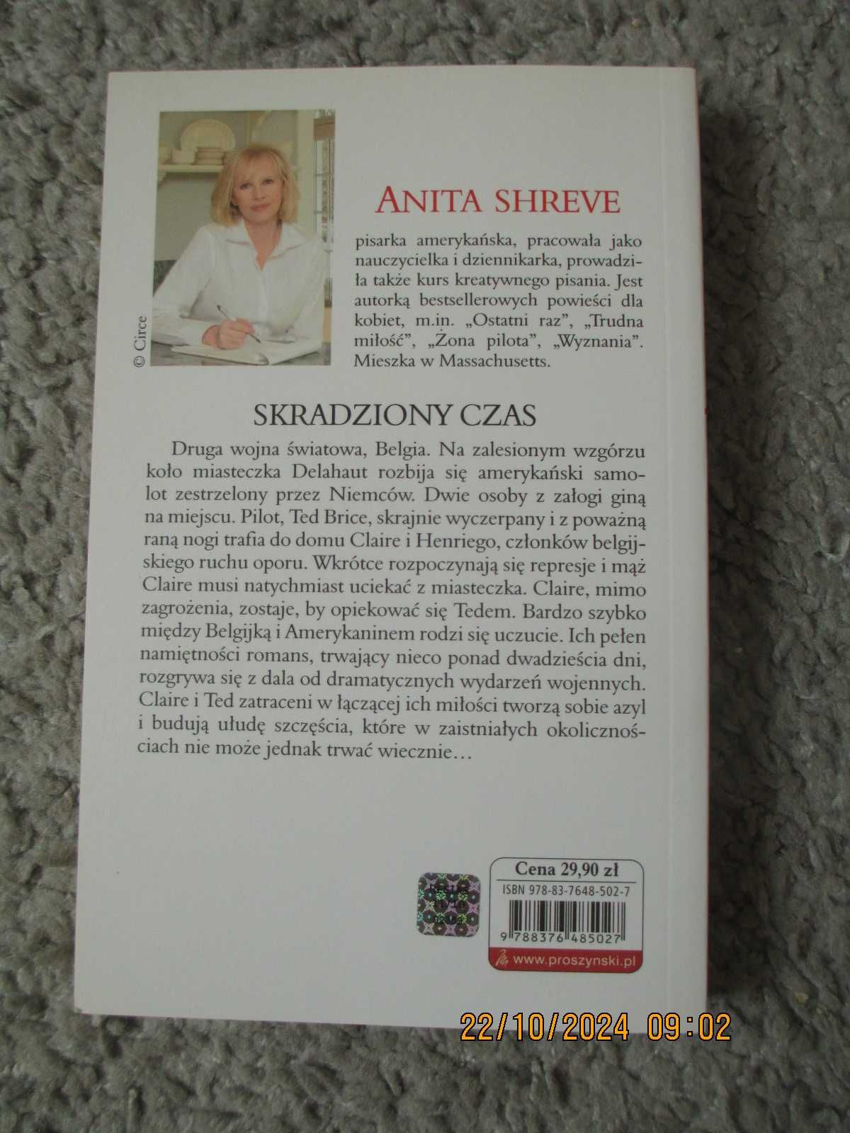 Skradziony czas - Anita Shreve