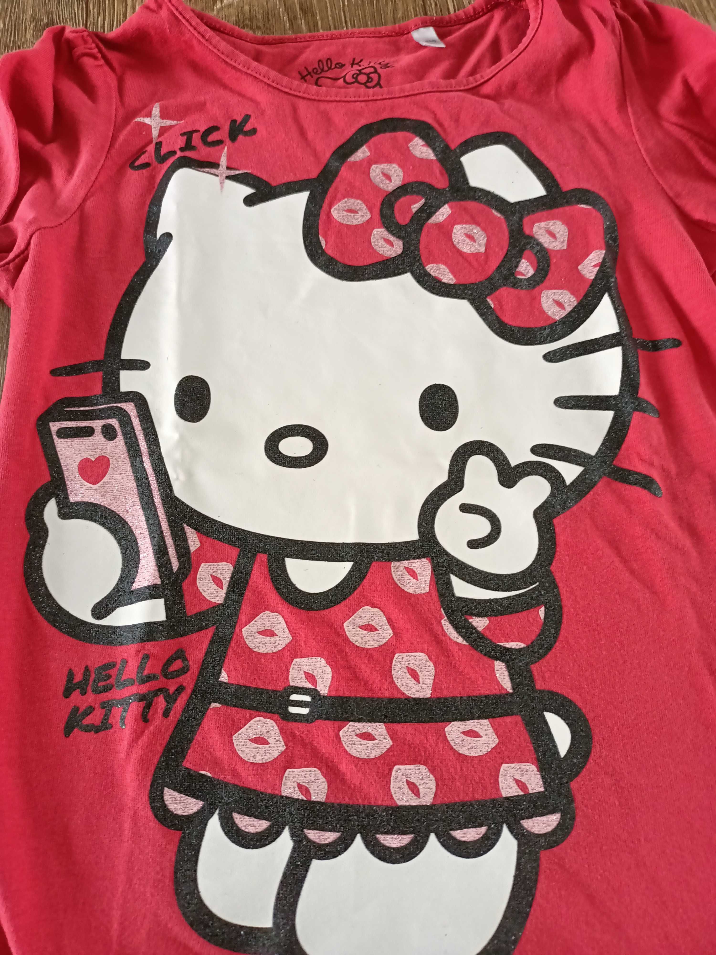 4 bluzki zestaw komplet C&A Hello Kitty 110/116