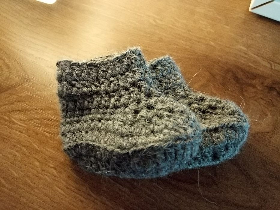 Buciki niemowlęce, do 6 miesiąca, handmade, wełniane
